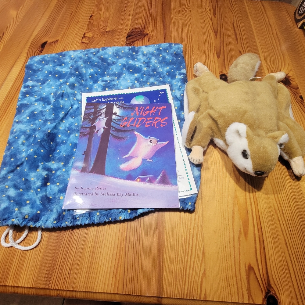 TEACHERS NWOT Childcraft Science Bag: "Night Gliders",  Squirrel Puppet, & Guide